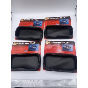 lot of 4 Vintage Granny Brand universal car dash tray for vehicles Black New USA
